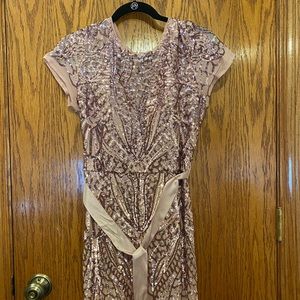 R&M Richards Plus Long Short Sleeve Gown
